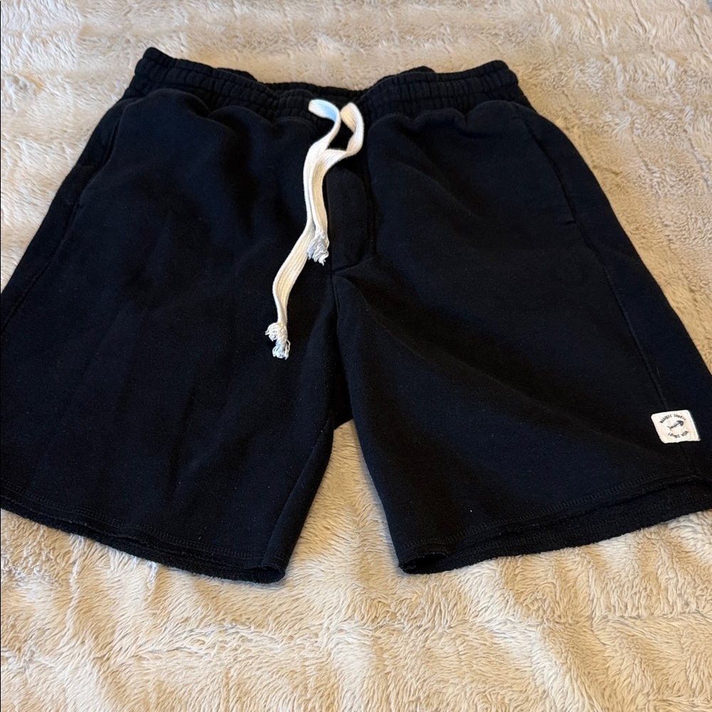 Men's Black Athletic Shorts with Logo - Picture 1 of 4
